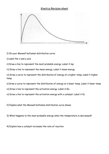 Kinetics revision worksheet