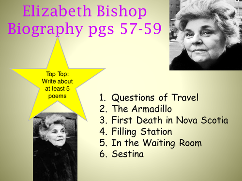 Elizabeth Bishop Teaching Resources