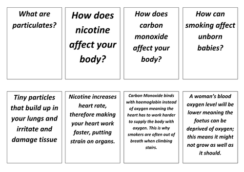 Smoking Lesson with resources