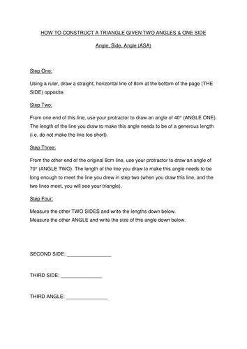 Triangle Construction