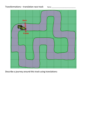KS3 Maths: Translations race track
