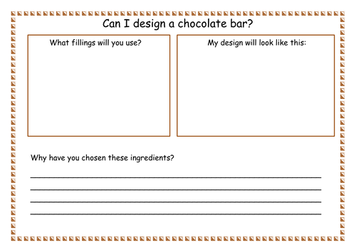 KS1 Design topic: Can I design a chocolate bar? by 