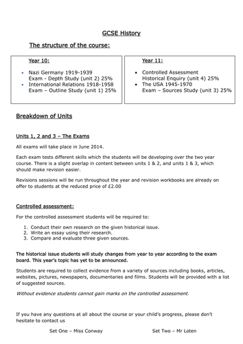 Guide to Edexcel GCSE units