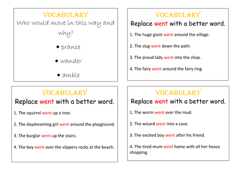 Literacy Challenge Cards 4