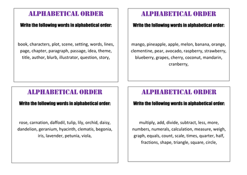 Literacy Challenge Cards 5