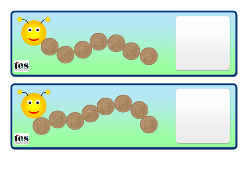 Caterpillar Coin Amounts to 10p