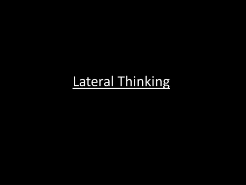 Lateral Thinking Quiz English Functional SKills