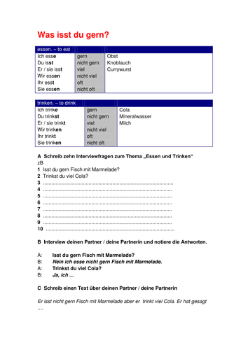 Essen und trinken INTERVIEW