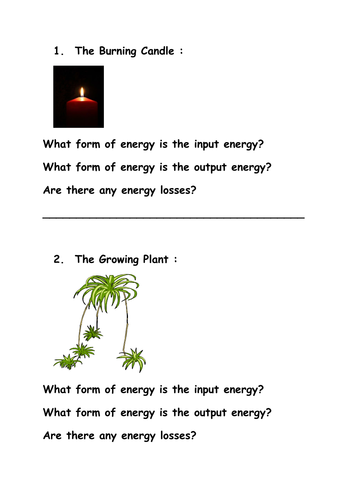 Energy Forms and Energy Transfers | Teaching Resources