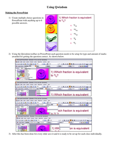 Creating Qwizdom Powerpoints