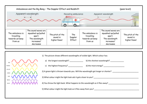 Red Shift Blue Shift Worksheet