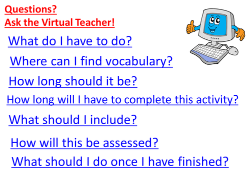 Virtual Teacher - writing skills, grammar