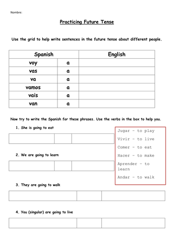 Future Tense Practice: Differentiated