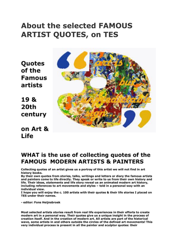 Secondary philosophy and ethics teaching resources: Philosophy and art