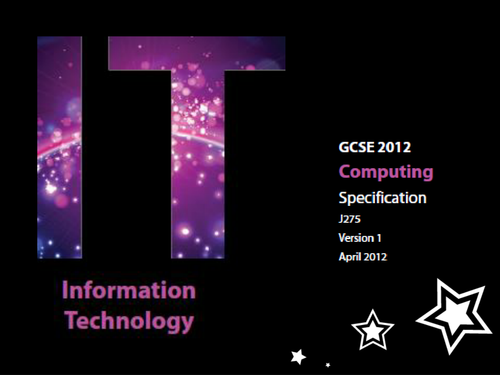 OCR Computing GCSE 2012 Introduction