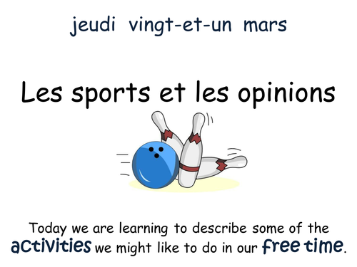 Les sports et les Opinions