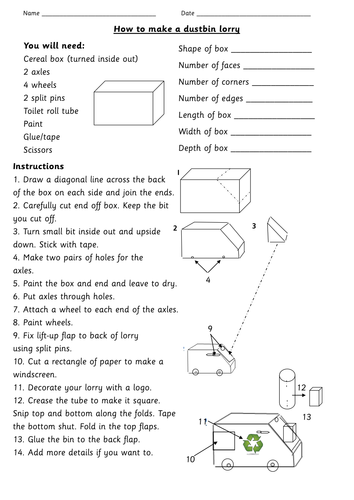 How to make a dustbin lorry