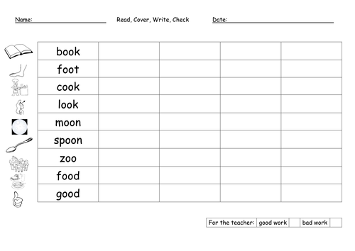 little oo and long oo digraph worksheets teaching resources