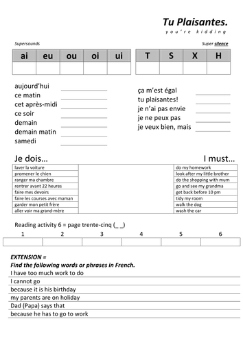 Making excuses about going out | Teaching Resources