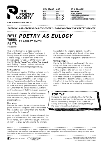 Poetry as eulogy: Larkin, Betjeman and Heaney