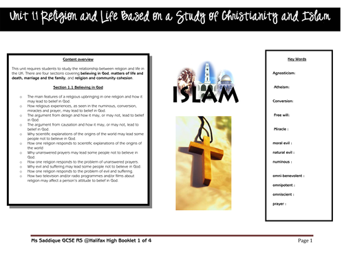 Unit 1.1 Religion and Life-Christianity & Islam
