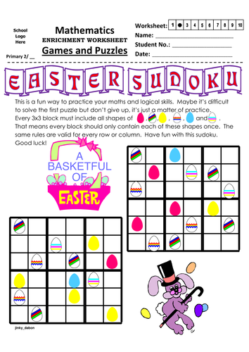 3x3 Easter Themed Sudoku