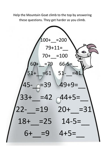 Missing number addition and subtraction