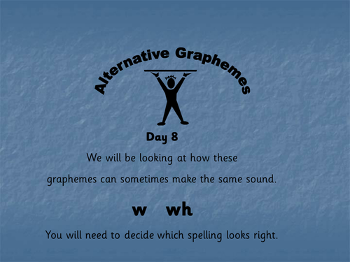 Alternative Graphemes 1 (+ see 8wks of planning)