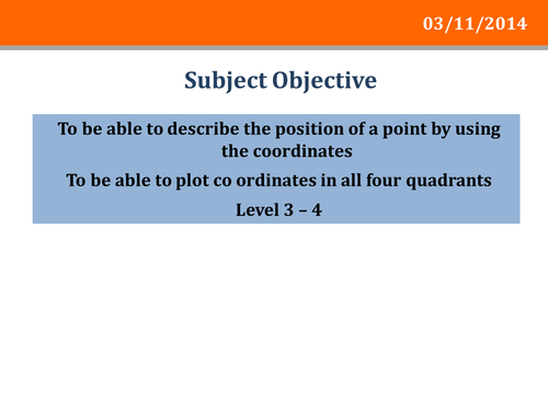 Plotting co-ordinates