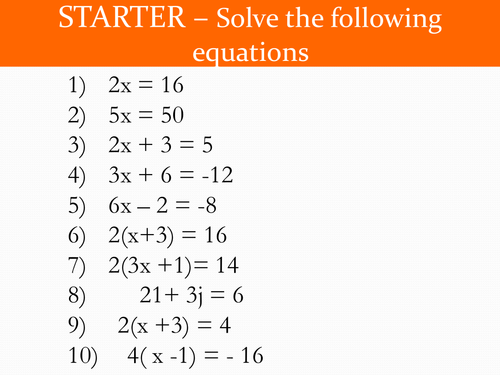 Solving equations with unknowns on both sides