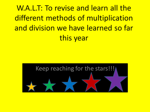 Multiplication and division method revision