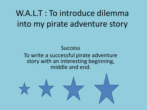 Narrative writing - introducing dilemma