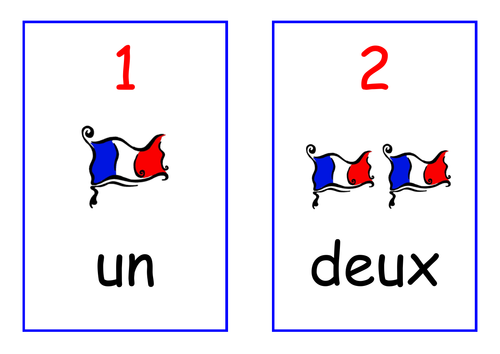 french numbers display cards 1 20 teaching resources