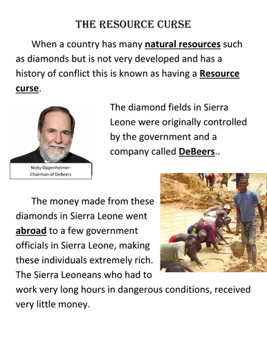 Blood Diamonds Lesson 2 Teaching Resources