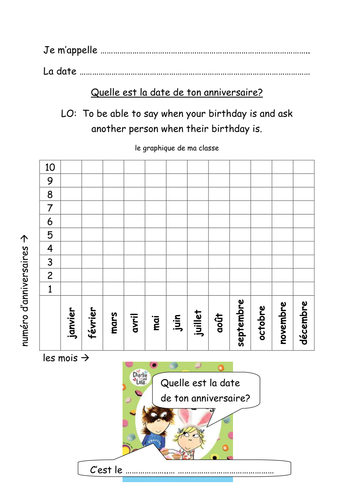 birthday in my french worksheet is French; lesson your by KS2 when birthday bexyharris