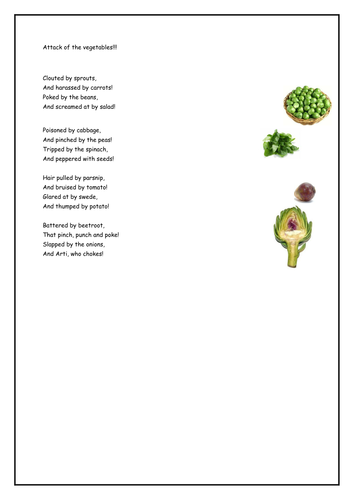 Poem On Healthy Food For Kindergarten