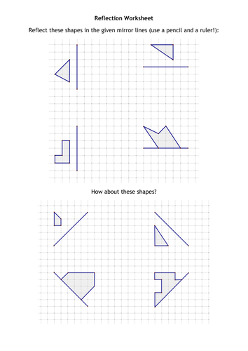 Reflection Worksheet by - US Teacher Lessons - TES