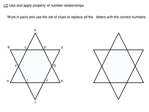 Properties of Number - Star Puzzle | Teaching Resources