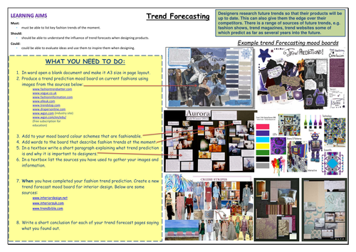 Trend Forecasting 2 lesson activity