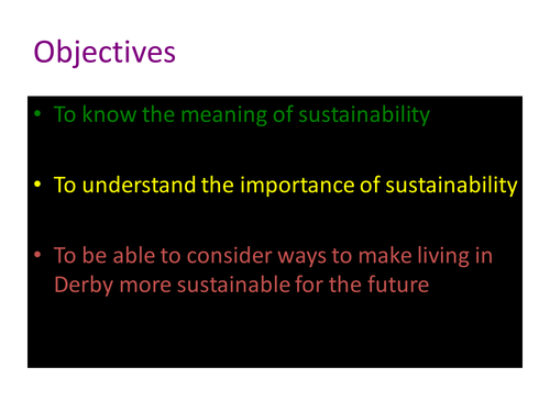 Sustainability (Derby)