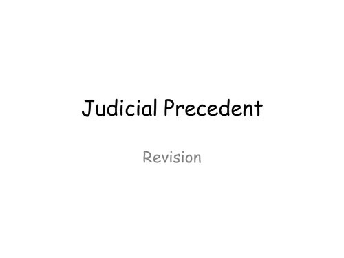 Judicial Precedent
