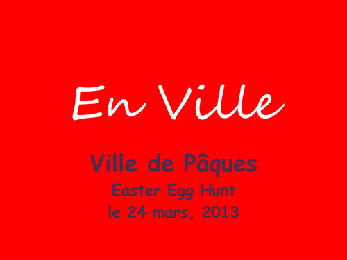 En Ville + Directions - Easter Theme