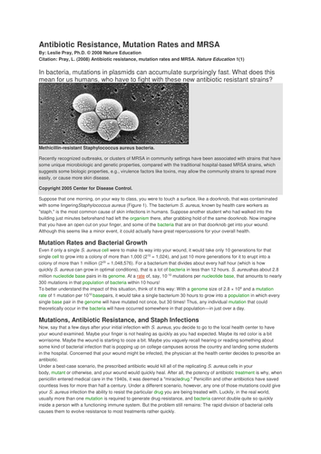 Antibiotic Resistance | Teaching Resources