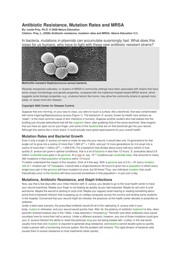 Antibiotic Resistance