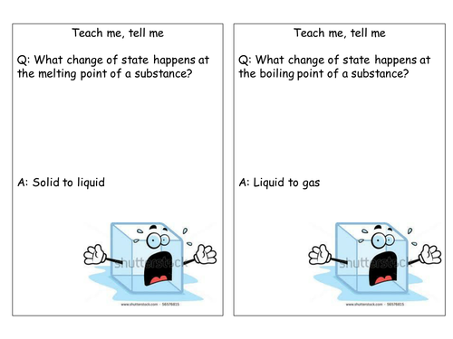 Changing State - Teach me, tell me cards