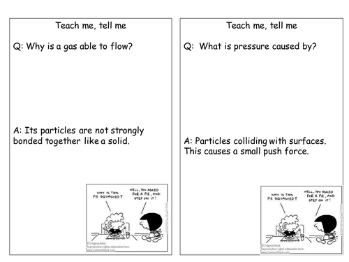 Pressure Revision - Teach me tell me Cards