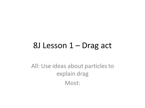 Starter activity on Drag