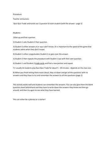 Metal Extraction Trade Quiz