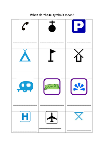 Map Symbols | Teaching Resources