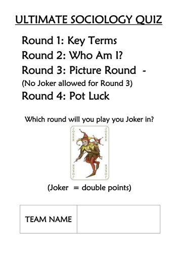 GCE AQA Sociology: Crime and Deviance  (7192/3): Revision Quiz